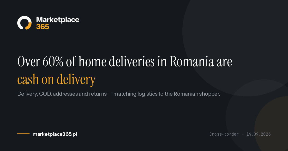 Over 60% of parcels delivered to homes in Romania are paid cash on delivery